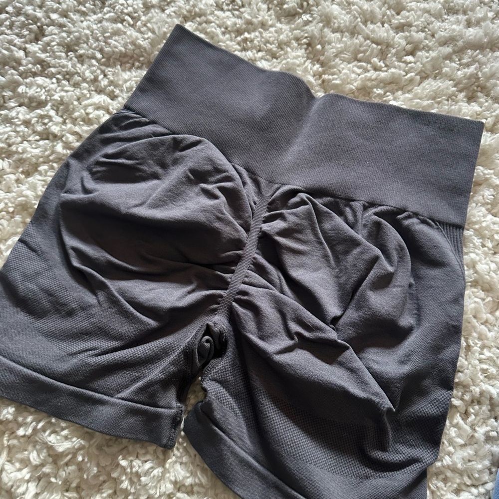 Aurora High-Waisted Leggings Set - Light Blue Grey & Brown - Picture 3 of 6